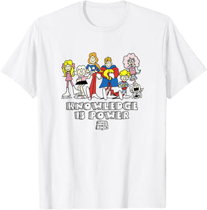 Schoolhouse Rock! Favorite Characters Knowledge is Power T-Shirt - T-Shirt | White