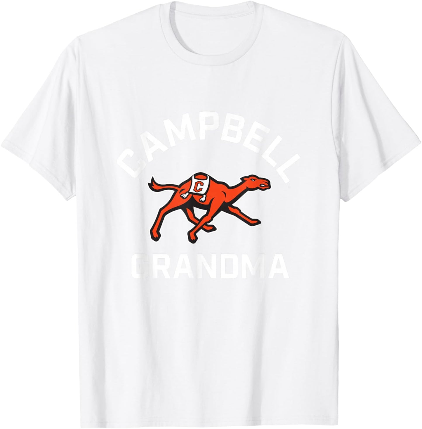 Campbell University Fighting Camels Arched Grandma T-Shirt - T-Shirt | White