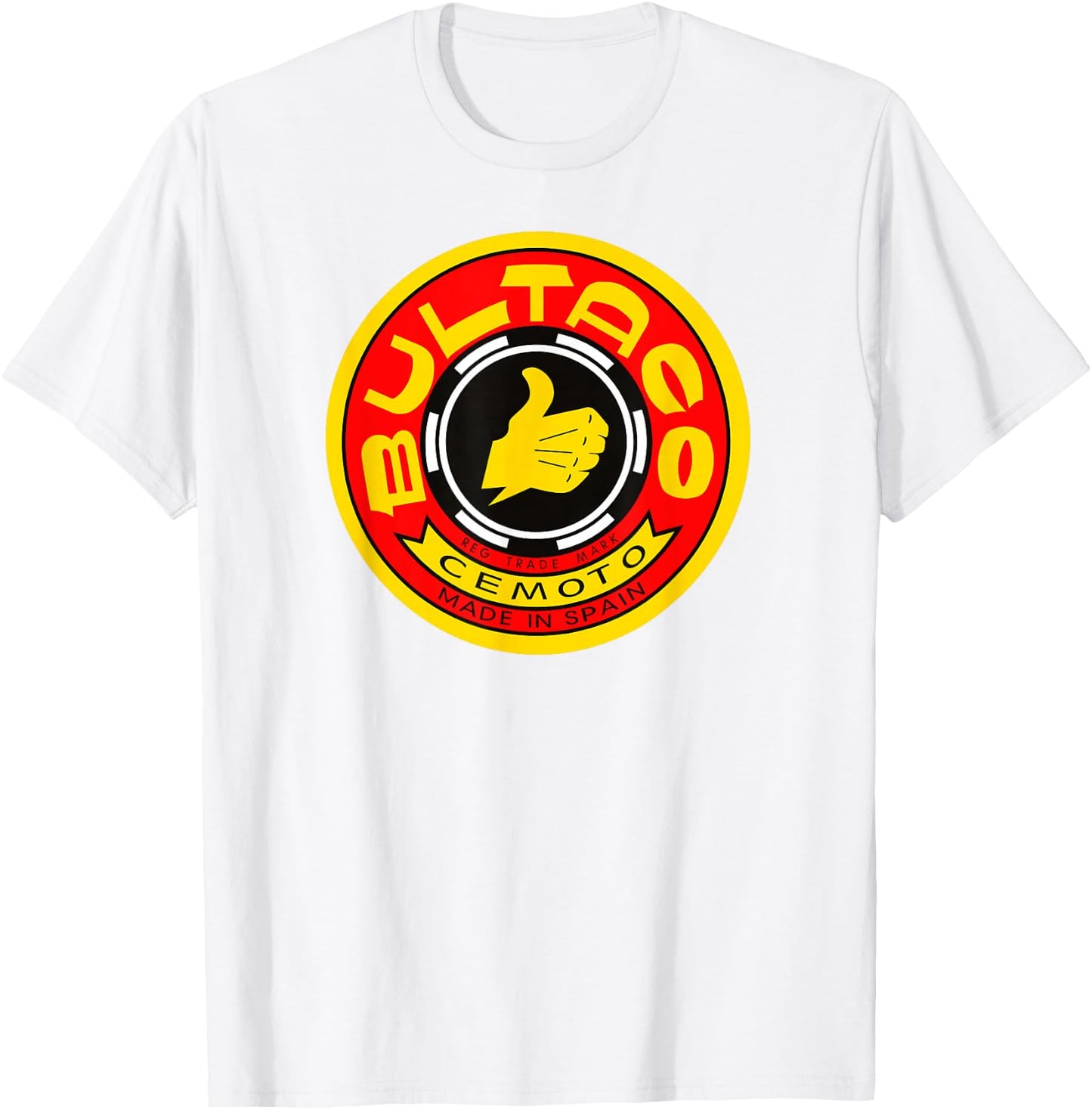 Vintage Bultaco Motorcycle Design T-Shirt - T-Shirt | White