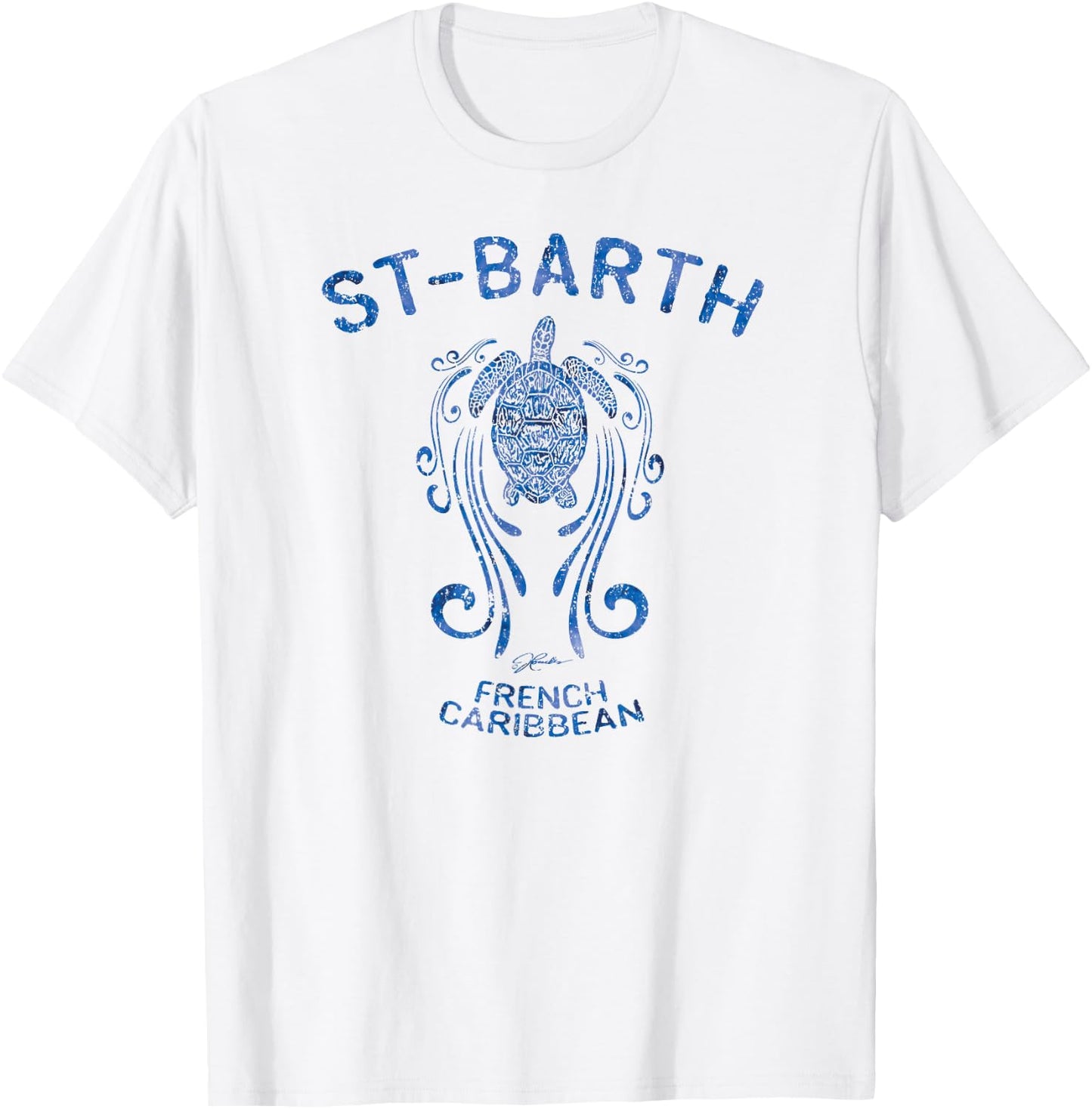JCombs: St-Barth, Sea Turtle in the Slipstream T-Shirt - T-Shirt | White