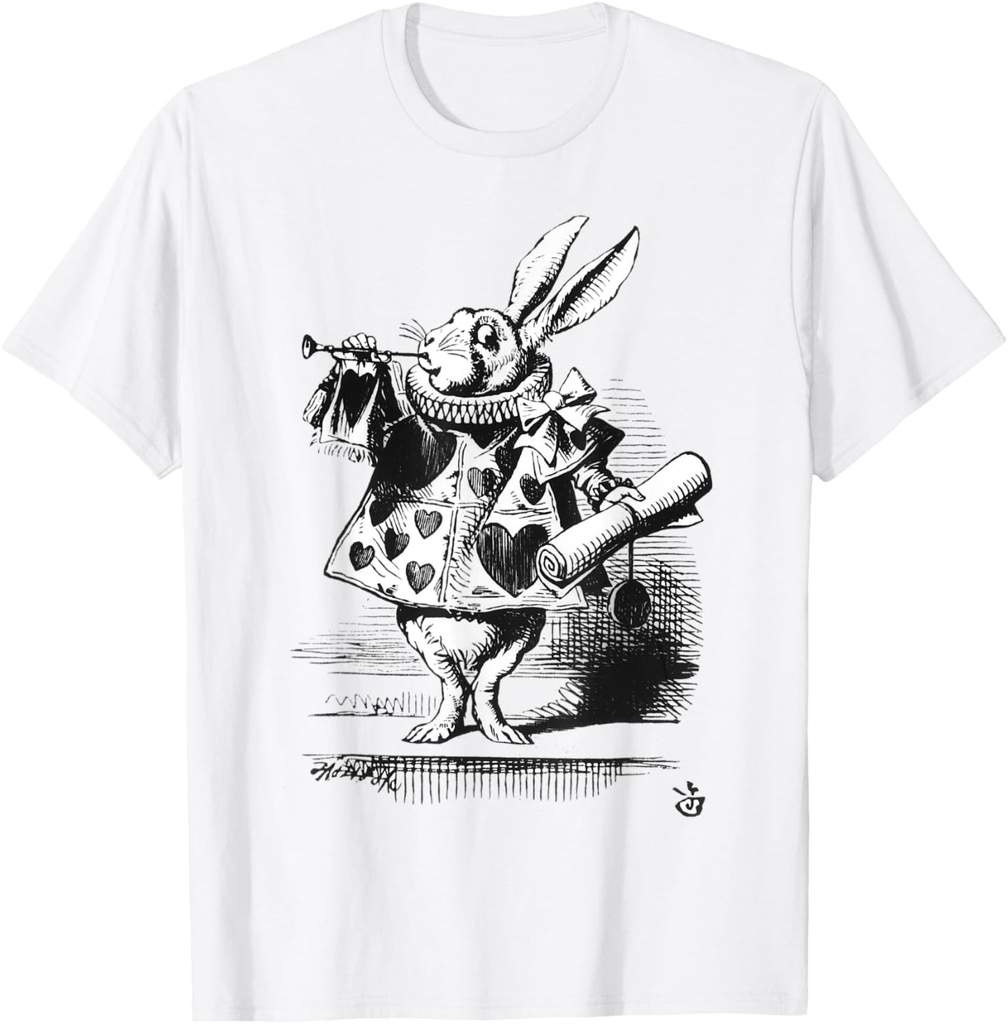 Vintage Alice In Wonderland Retro White Rabbit Costume T-Shirt - T-Shirt | White