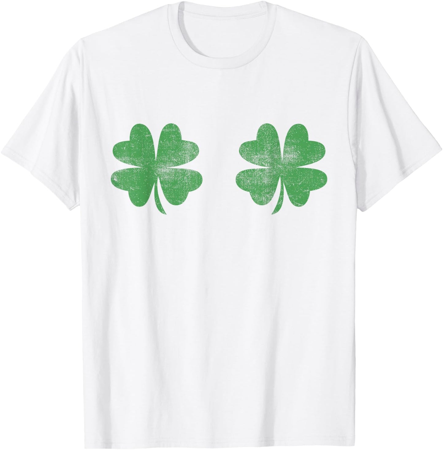 Funny Shamrock Boobs St Patricks Day T-Shirt - T-Shirt | White