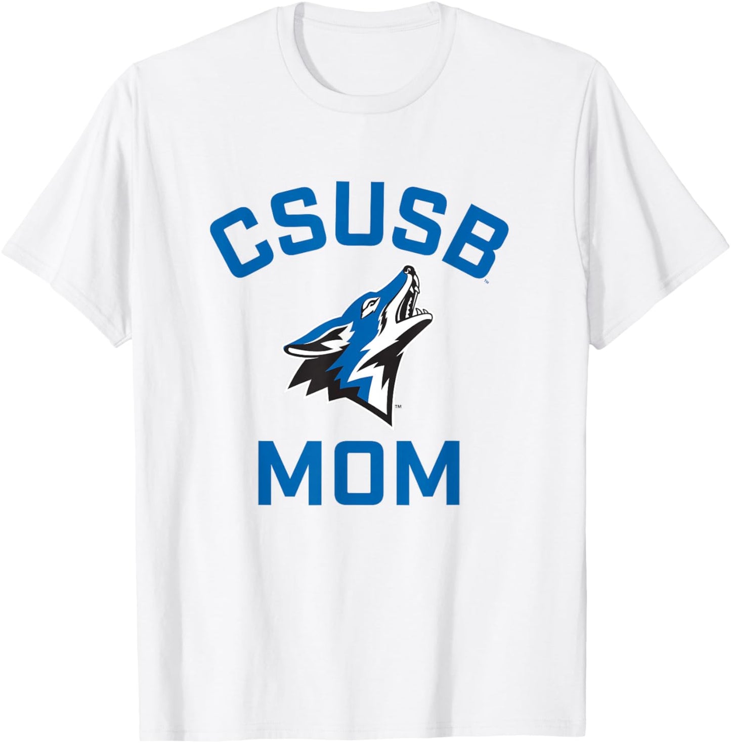 Cal State San Bernardino CSUSB Coyotes Arched Mom T-Shirt - T-Shirt | White