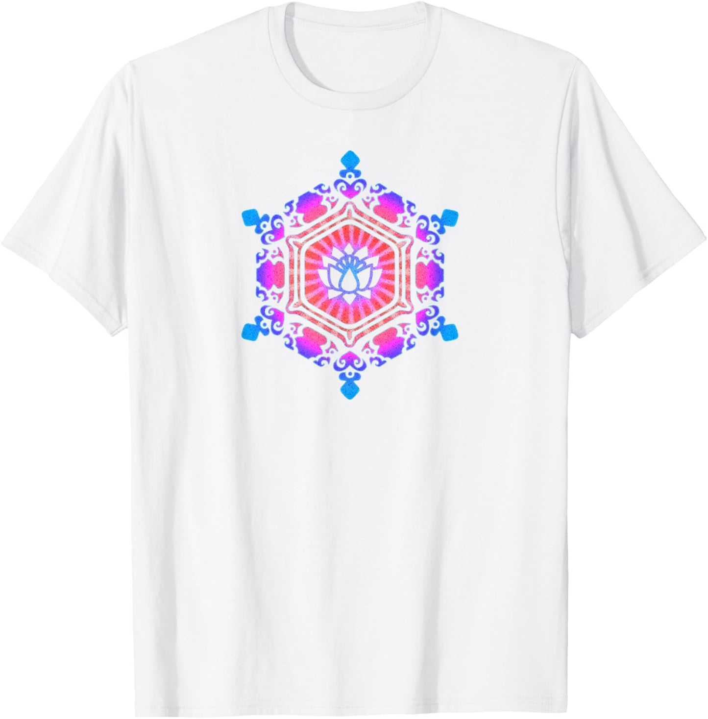 Water crystal, love, lotus flower, yoga, symbol, buddhism T-Shirt - T-Shirt | White