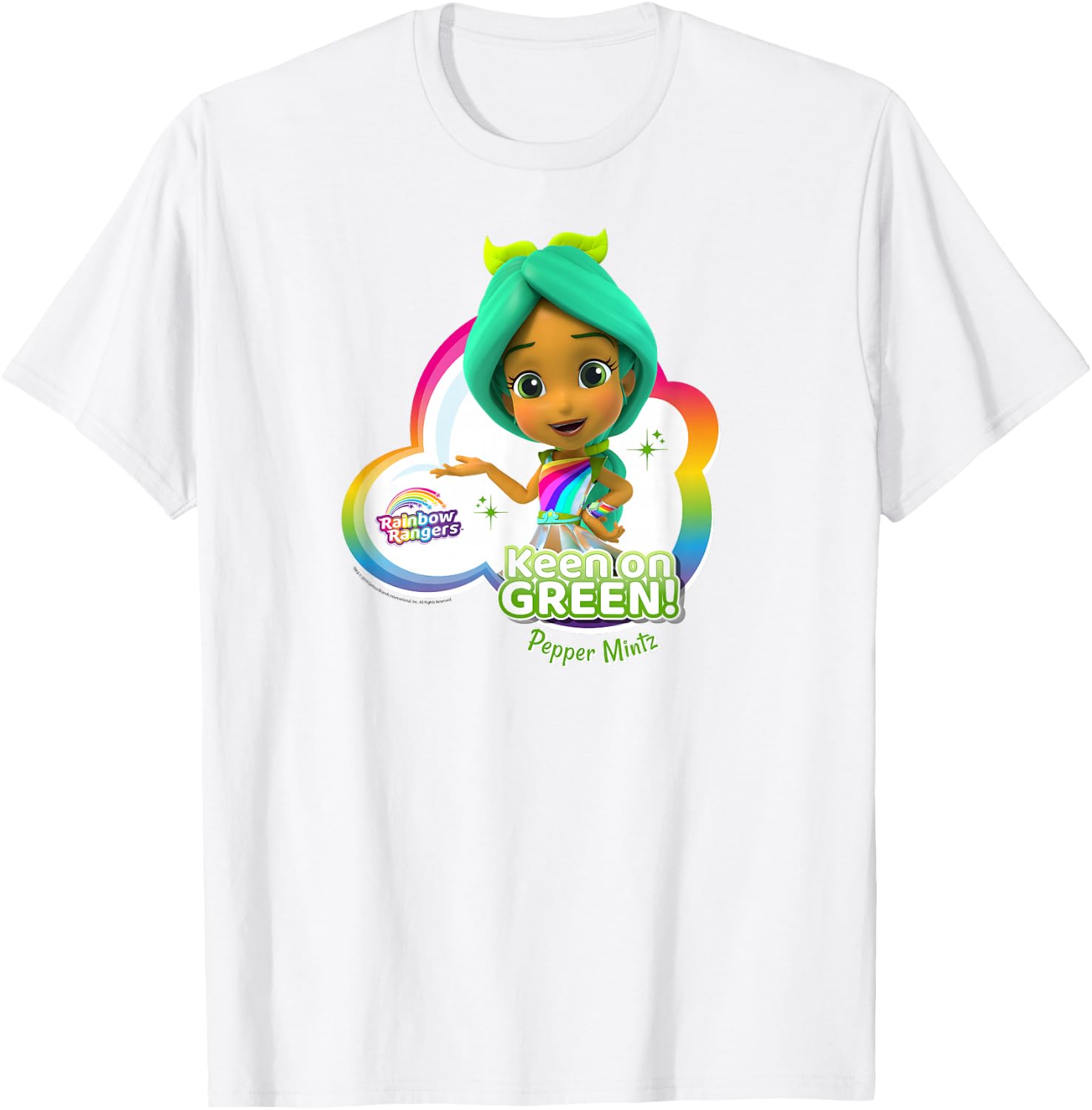 Rainbow Rangers Pepper Mintz "Keen on Green!" T-Shirt - T-Shirt | White