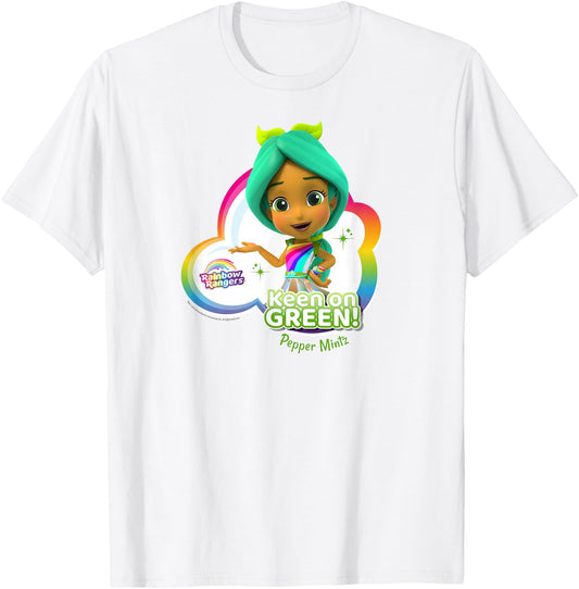 Rainbow Rangers Pepper Mintz "Keen on Green!" T-Shirt - T-Shirt | White