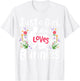Bunny Just A Girl Who Loves Bunnies Cute Rabbit Lover T-Shirt - T-Shirt | White