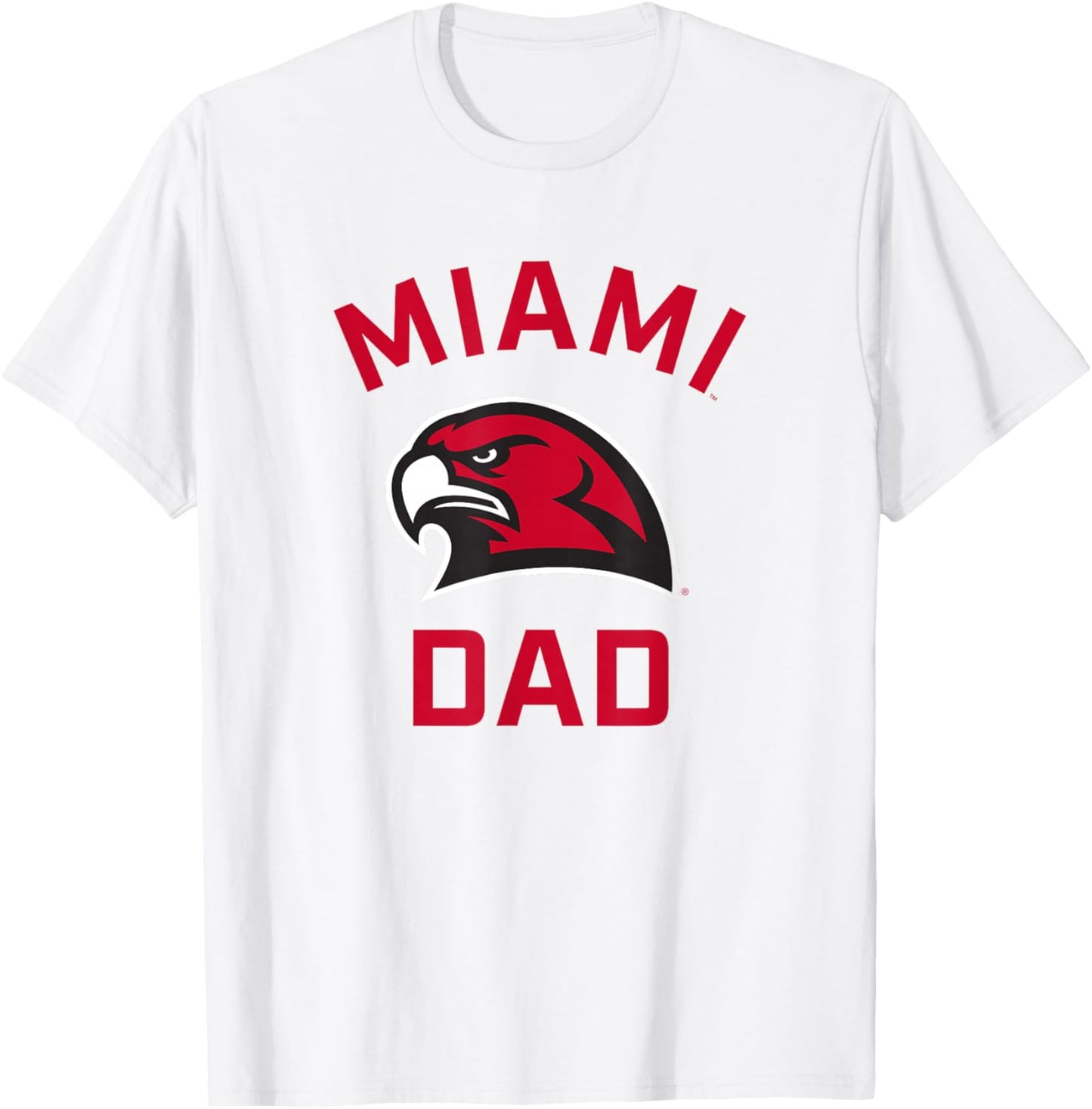 Miami University Ohio Redhawks Arched Dad T-Shirt - T-Shirt | White