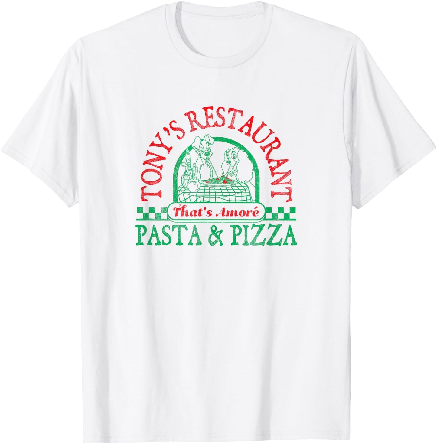 Disney Lady And The Tramp Tony's Restaurant That's Amore T-Shirt - T-Shirt | White