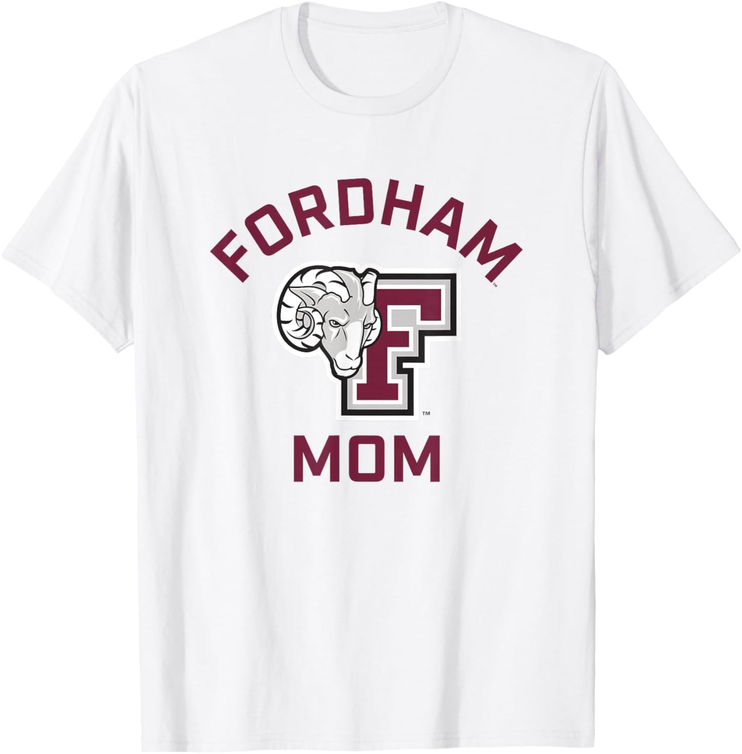 Fordham University Rams Arched Mom T-Shirt - T-Shirt | White