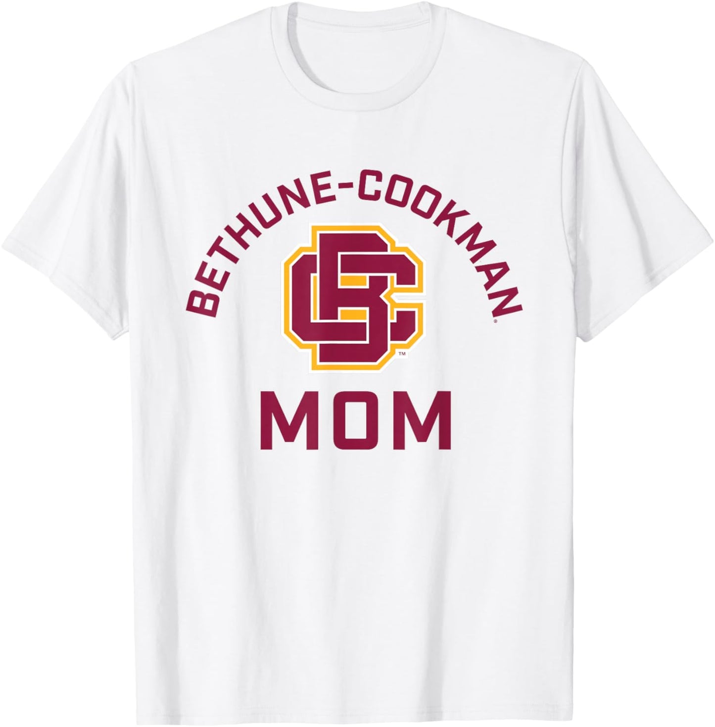 Bethune-Cookman University Wildcats Arched Mom T-Shirt - T-Shirt | White