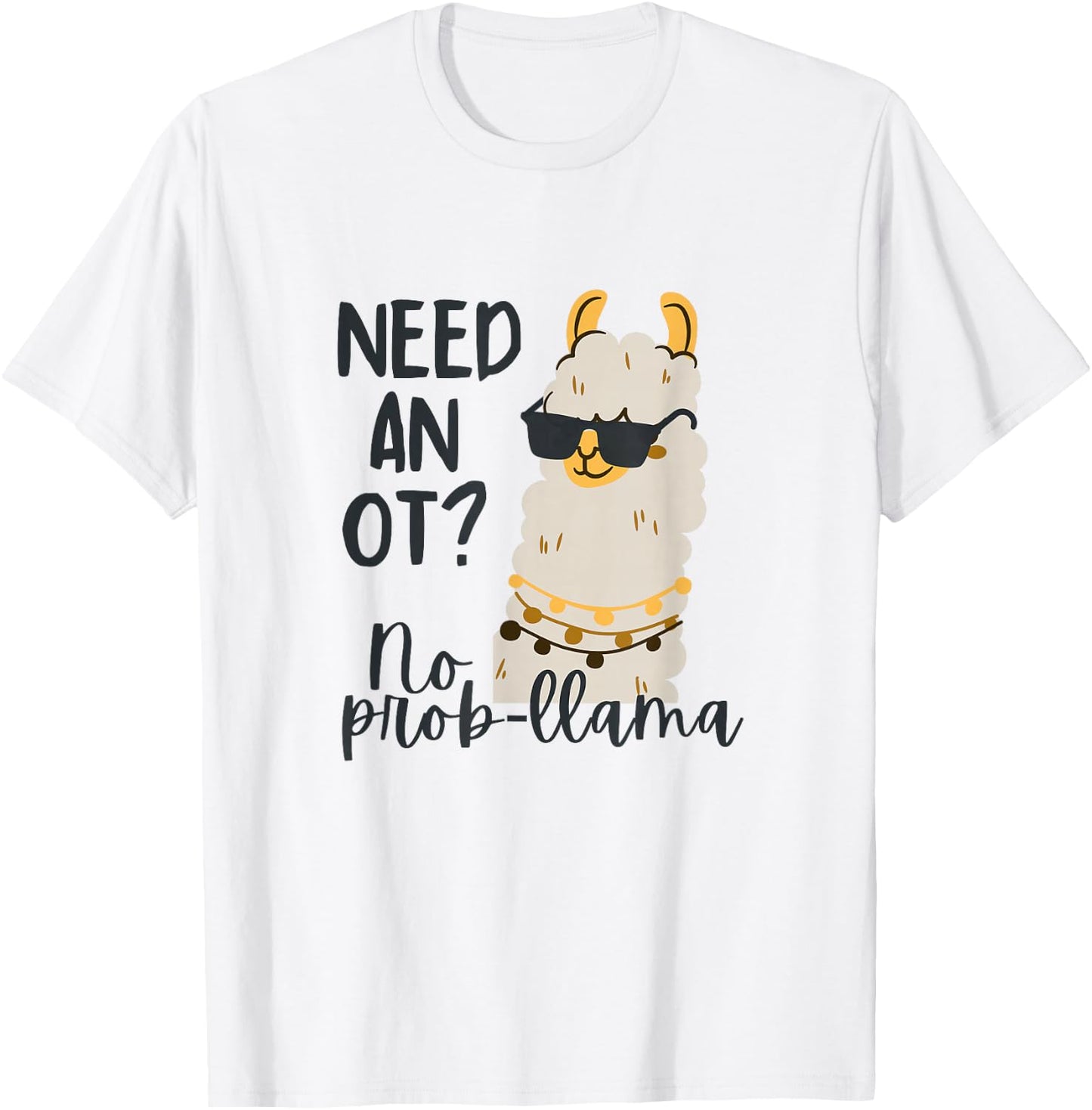 Cute Occupational Therapist OT Therapy Funny LLama Lover T-Shirt - T-Shirt | White