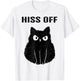 Black Cat Hiss Off T-Shirt - T-Shirt | White