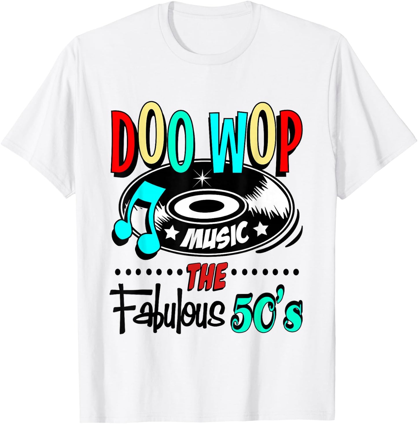 1950s Doo Wop Retro 50s Sock Hop Rock N Roll Rockabilly T-Shirt - T-Shirt | White