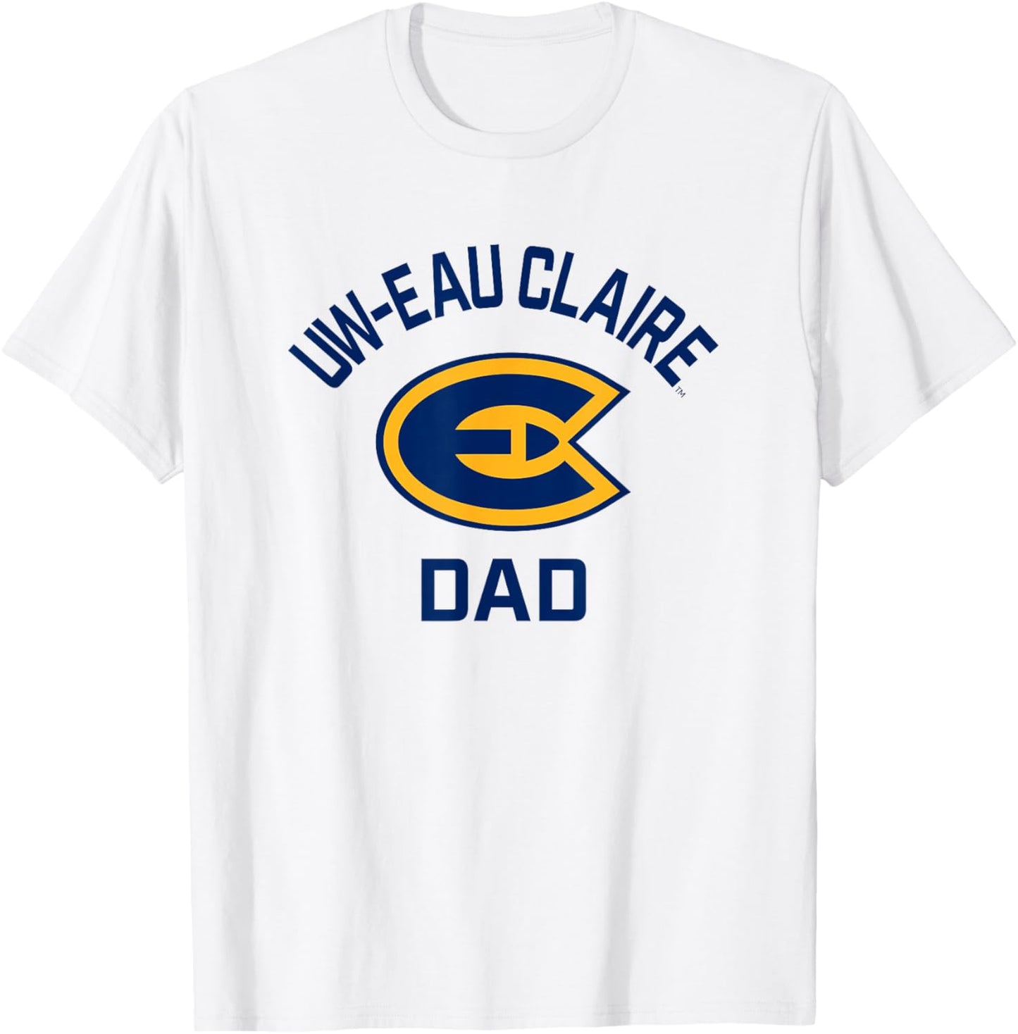 University of Wisconsin-Eau Claire Blugolds Arched Dad T-Shirt - T-Shirt | White