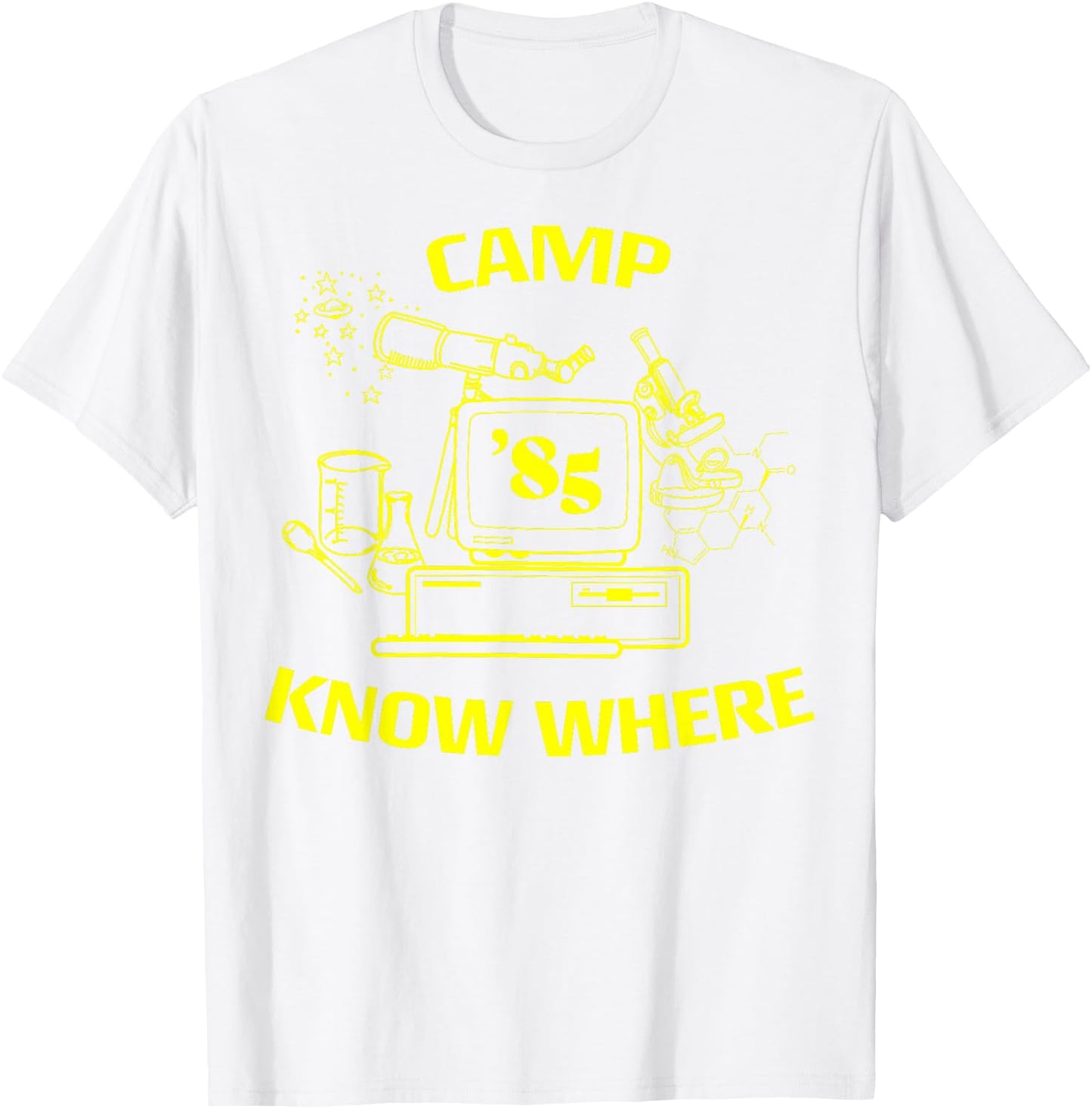 Netflix Stranger Things Camp Know Where 85 Logo T-Shirt - T-Shirt | White