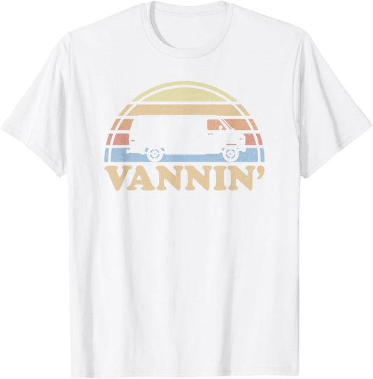 Vannin Shirt Van Life Retro Van Lovers Vanner Vantasy Camper T-Shirt - T-Shirt | White