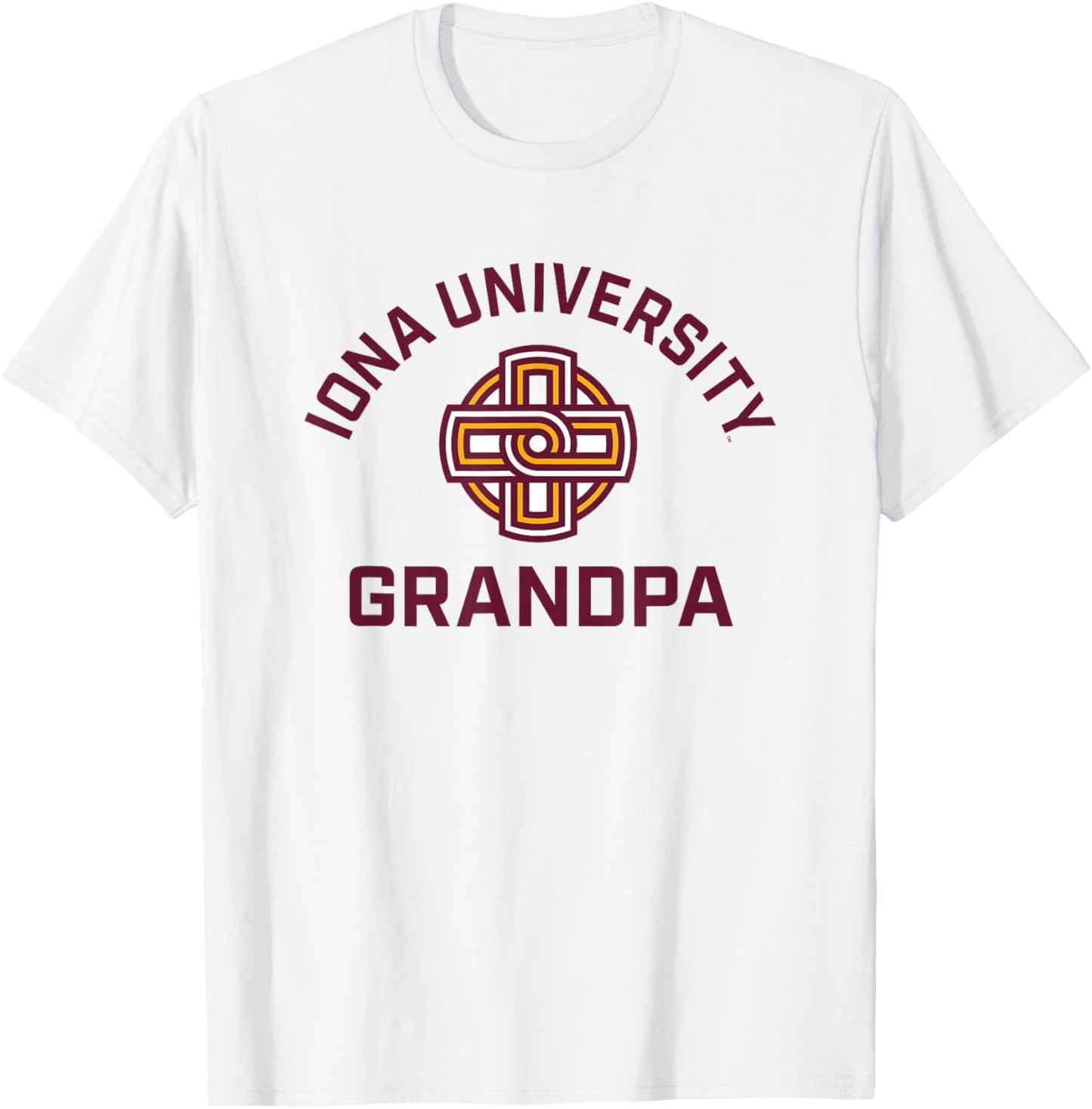 Iona University Gaels Arched Grandpa T-Shirt - T-Shirt | White
