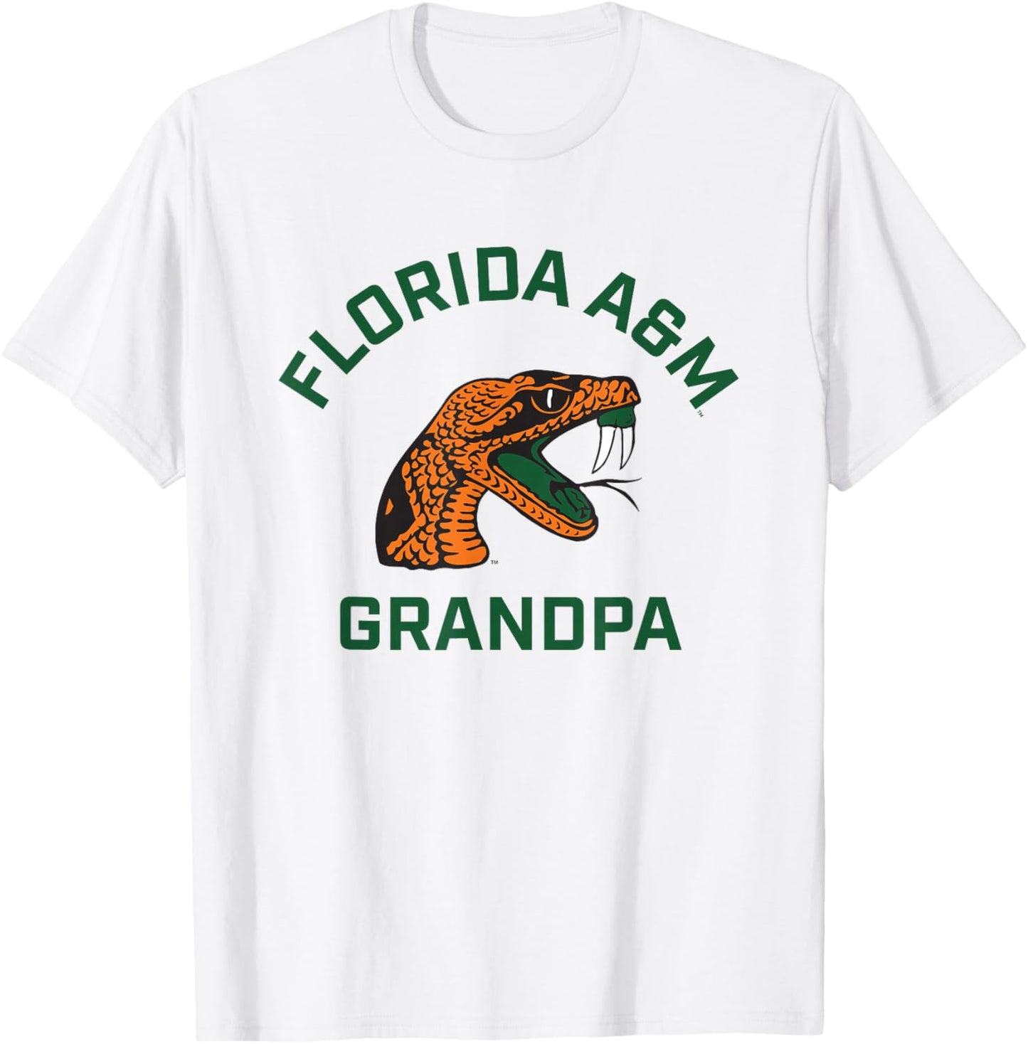 Florida A&M University FAMU Rattlers Arched Grandpa T-Shirt - T-Shirt | White