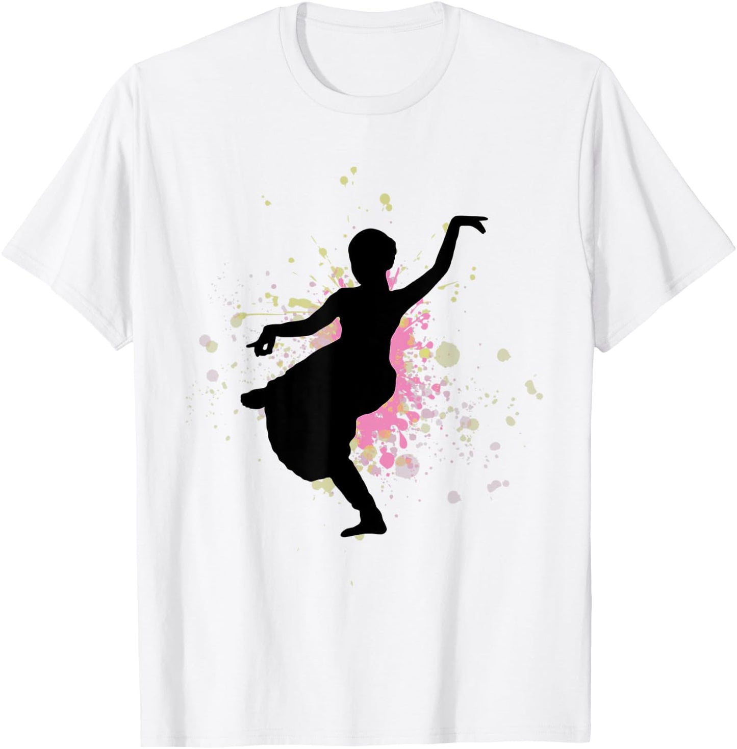 Indian Classical Dance Silhouette T-Shirt - T-Shirt | White