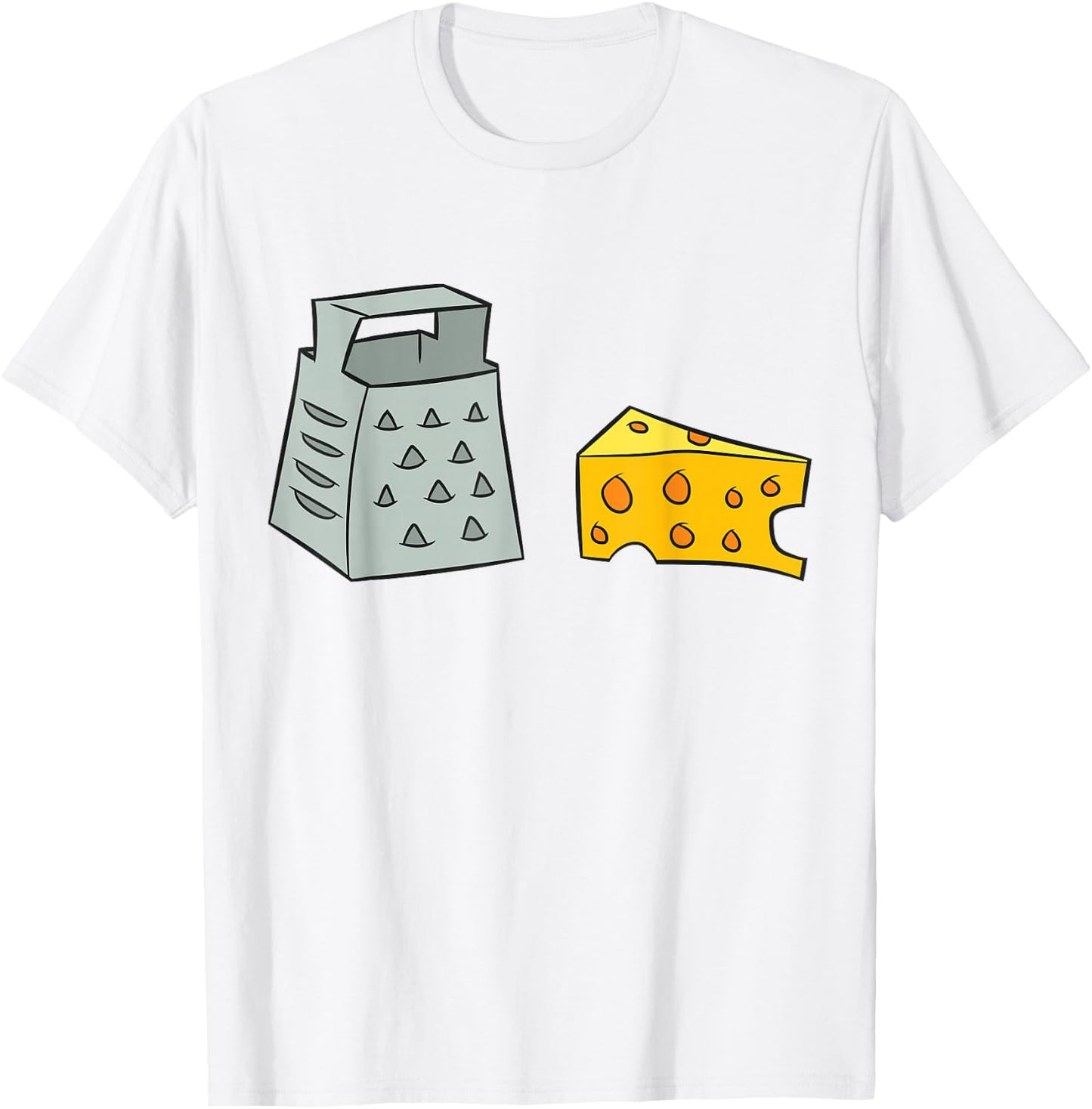 Cheese Lovers Gift Love Cheese Grater and Cheese T-Shirt - T-Shirt | White
