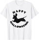 Happy Halloweenie - Funny Dachshund Dog Halloween Pun T-Shirt - T-Shirt | White