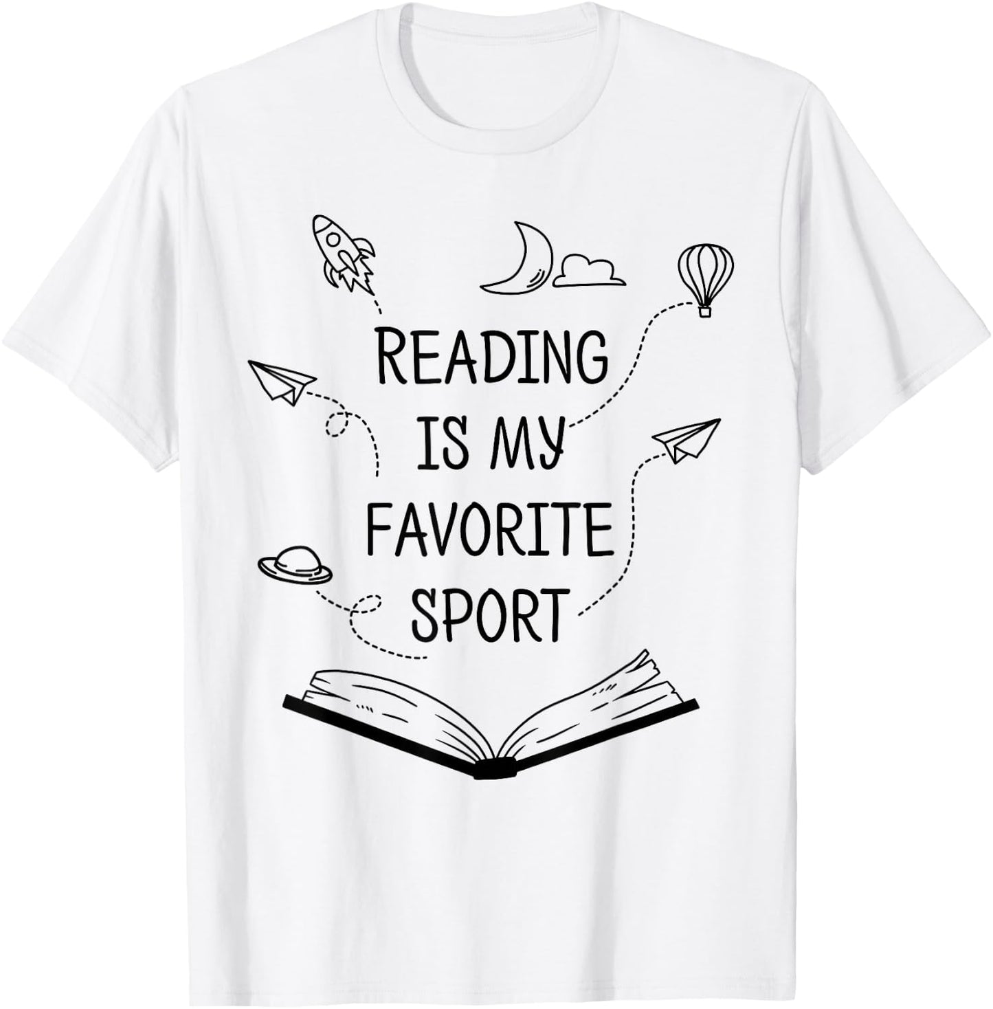 Reading Is My Favorite Sport Read Bookworm Book Lover Gift T-Shirt - T-Shirt | White