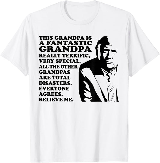 Funny Pro Trump This Is A Fantastic Grandpa Trump Supporter T-Shirt - T-Shirt | White