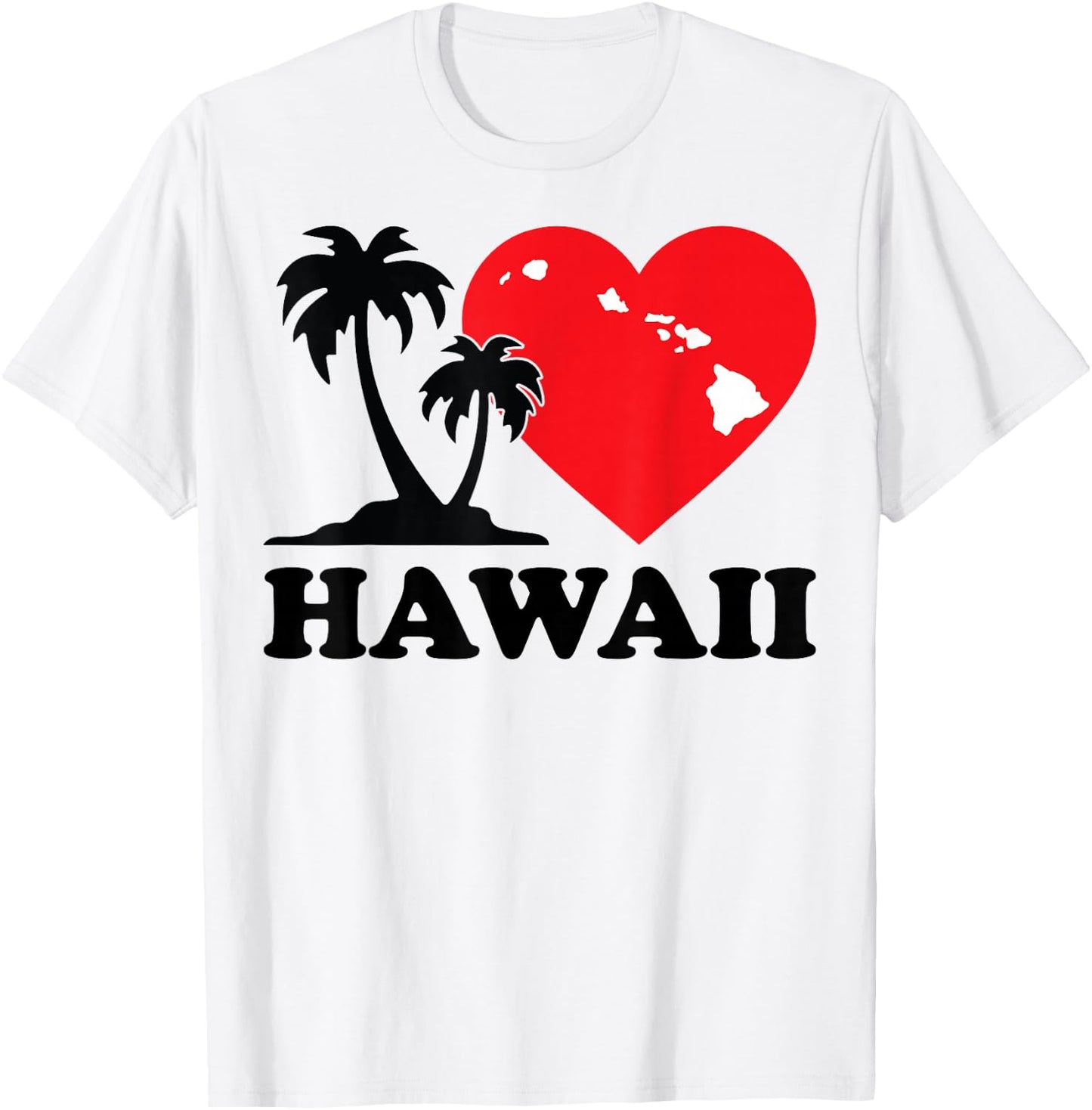 I love Hawaii Hawaiian heart palm Women Men Kids T-Shirt - T-Shirt | White