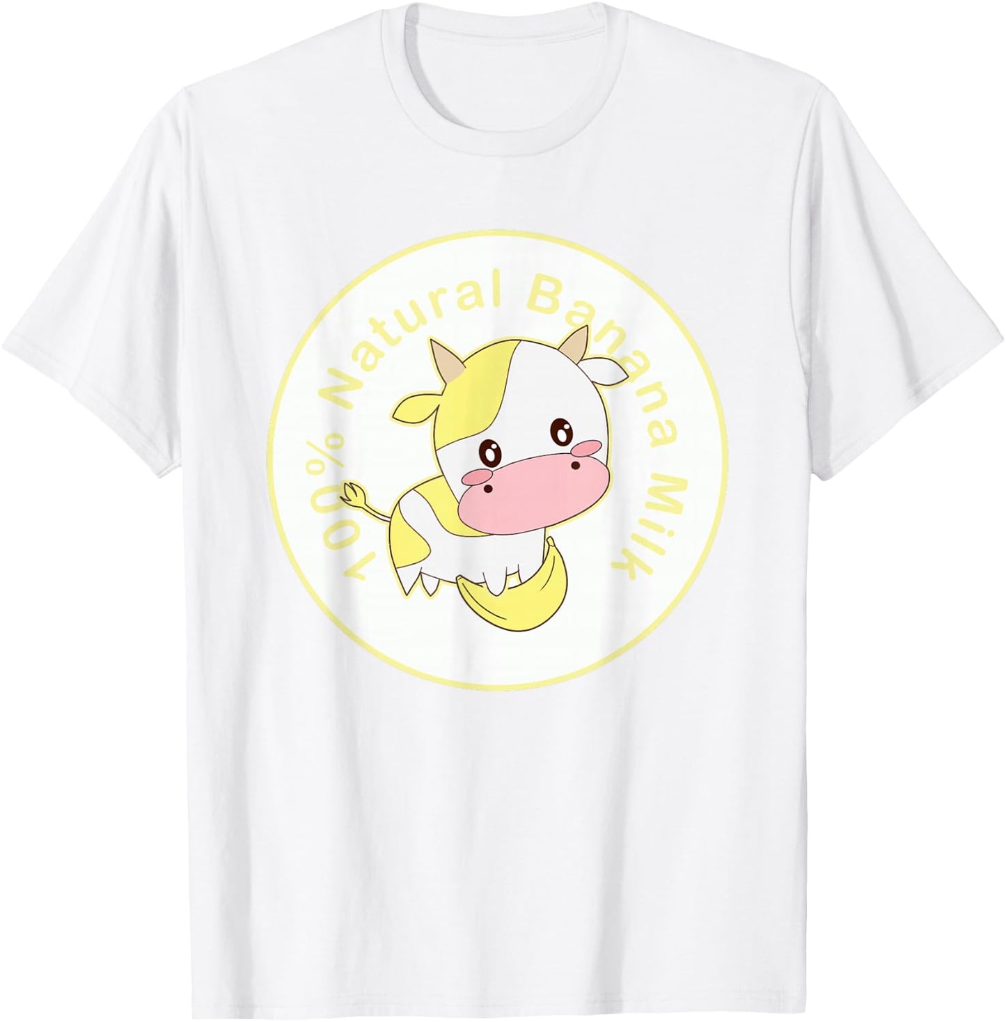 Kawaii cute Yellow cow, Kawaii Banana Milk Girl T-Shirt - T-Shirt | White