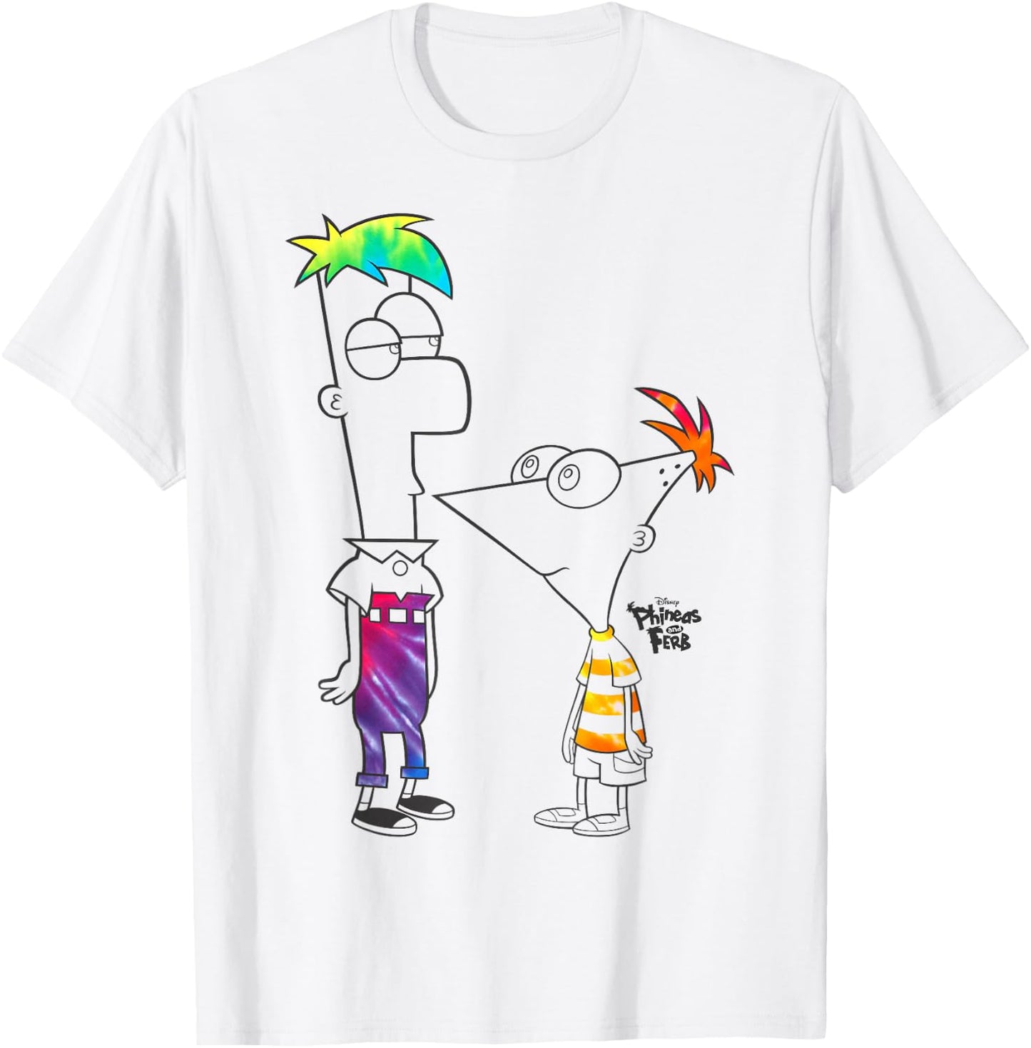 Disney Phineas And Ferb Boys Of Tie Dye T-Shirt - T-Shirt | White