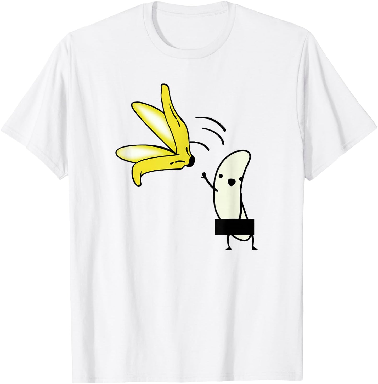 Nude Undressing Banana Halloween Costume Striptease T-Shirt - T-Shirt | White