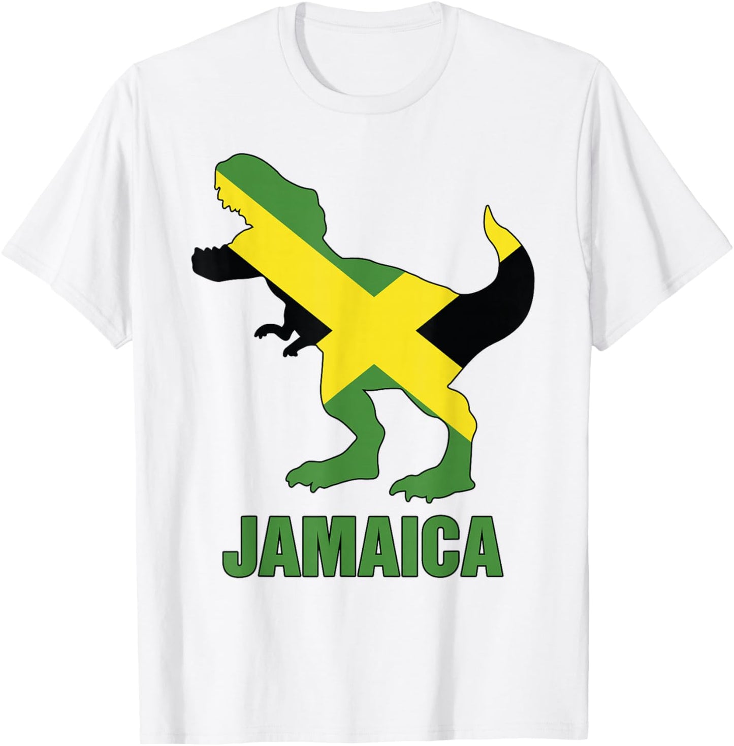 Jamaica-Shirt Boys T-Rex Jamaican Flag Toddler Kids T-Shirt - T-Shirt | White