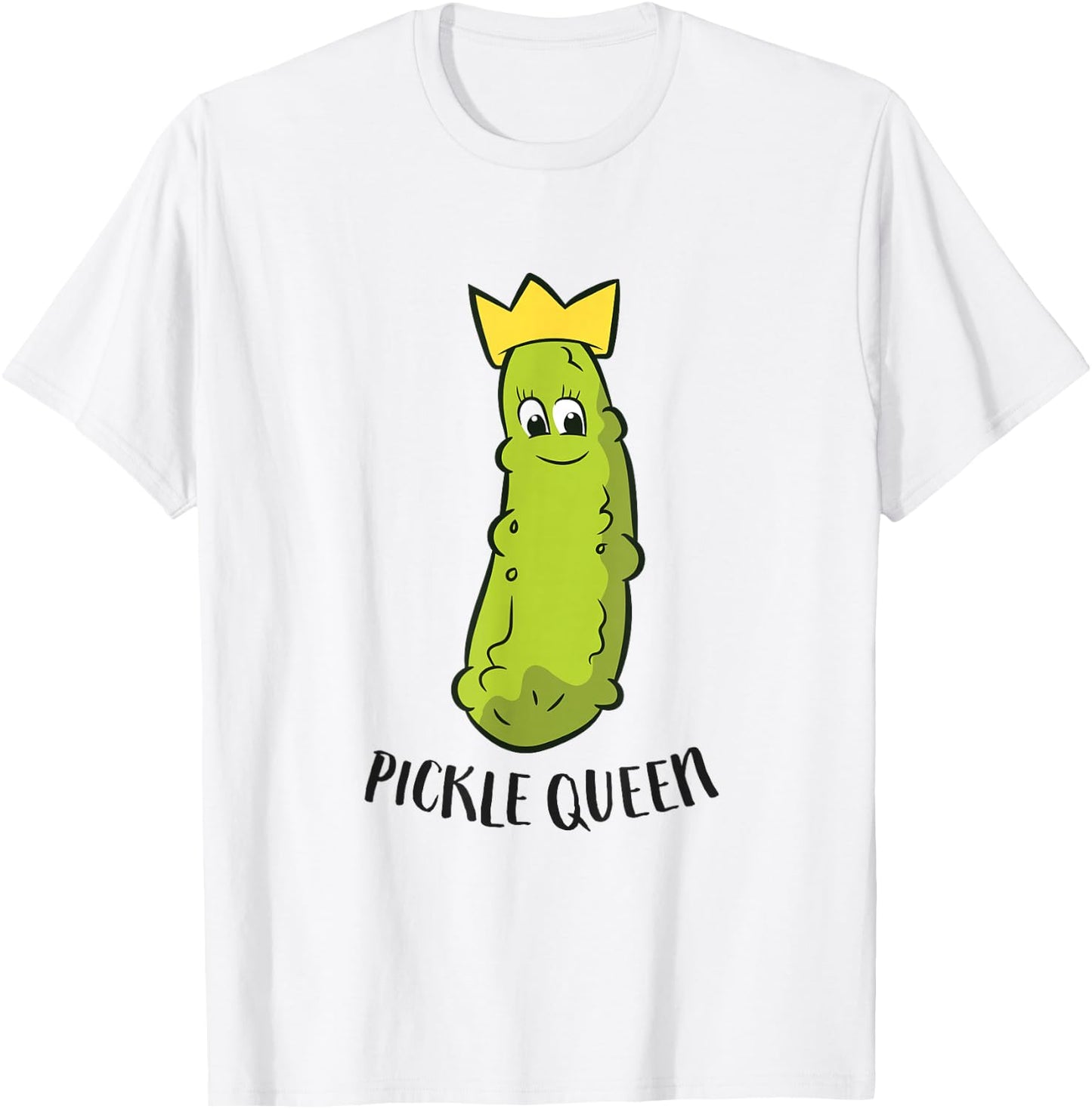 Pickle Queen Funny Cucumber Pickle Girl T-Shirt - T-Shirt | White