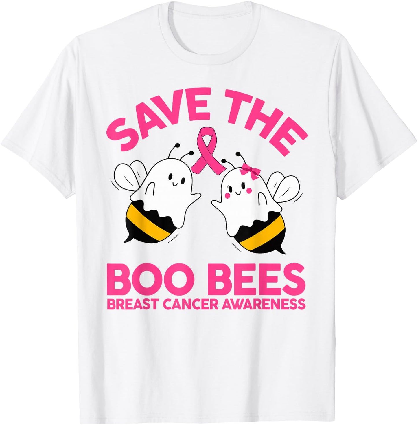 Save The Boobees Boo Bees Breast Cancer Halloween Women T-Shirt - T-Shirt | White