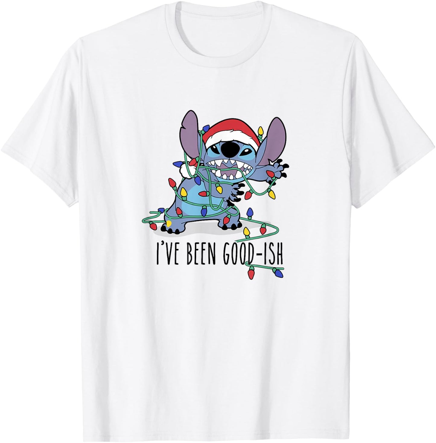 Disney Lilo & Stitch Christmas Stitch I've Been Good-Ish T-Shirt - T-Shirt | White