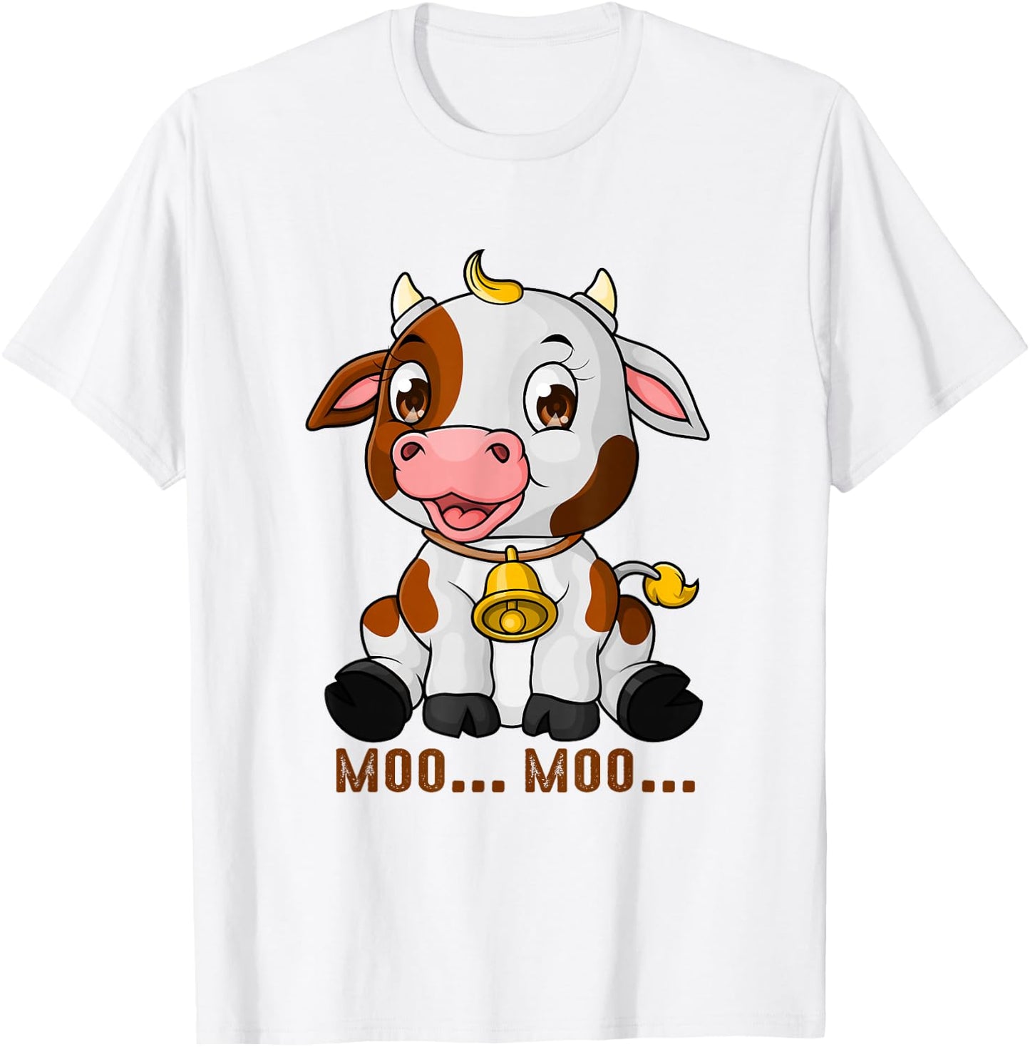 Moo Cow Funny Farmer cow Design for a moo moo T-Shirt - T-Shirt | White