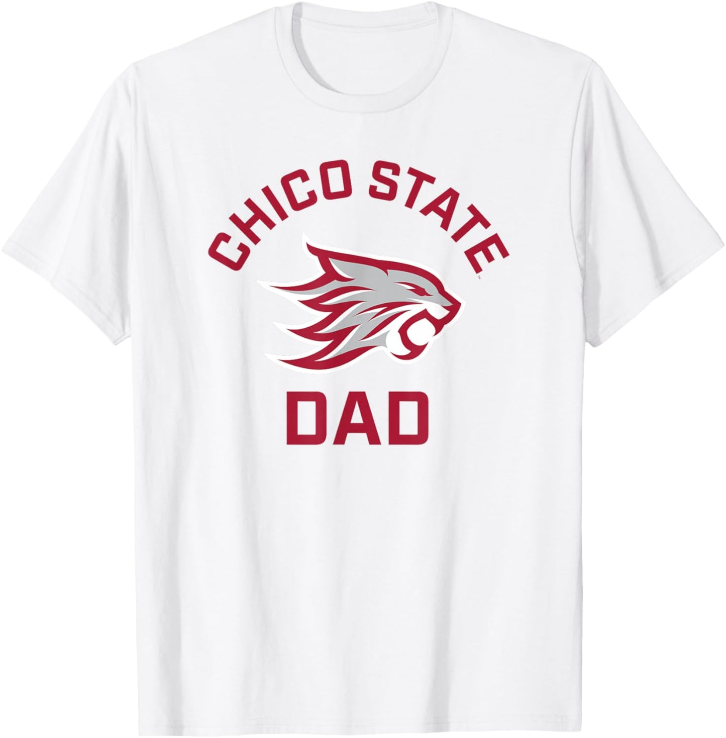 Chico State Wildcats Arched Dad T-Shirt - T-Shirt | White