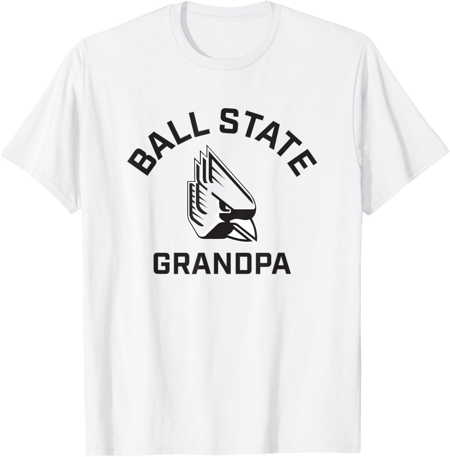 Ball State University Cardinals Arched Grandpa T-Shirt - T-Shirt | White