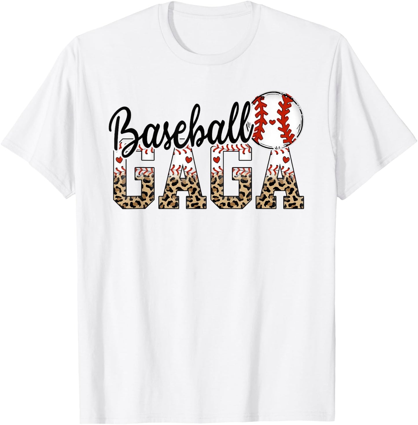 Baseball Gaga Women BallPark Gaga Baseball Mom Mother's Day T-Shirt - T-Shirt | White