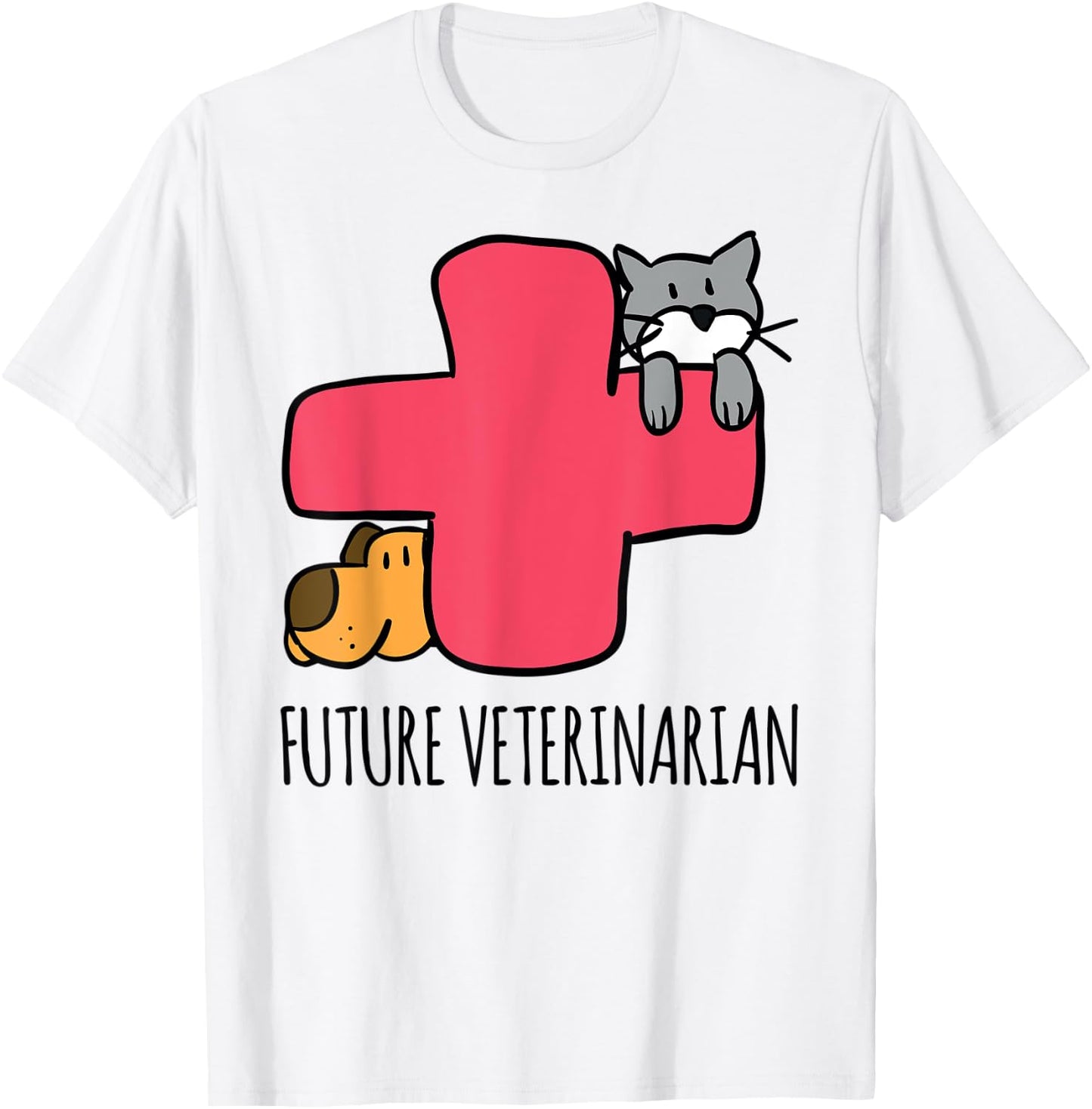 Future Veterinarian Funny Vet Student Animal Doctor Fun Gift T-Shirt - T-Shirt | White
