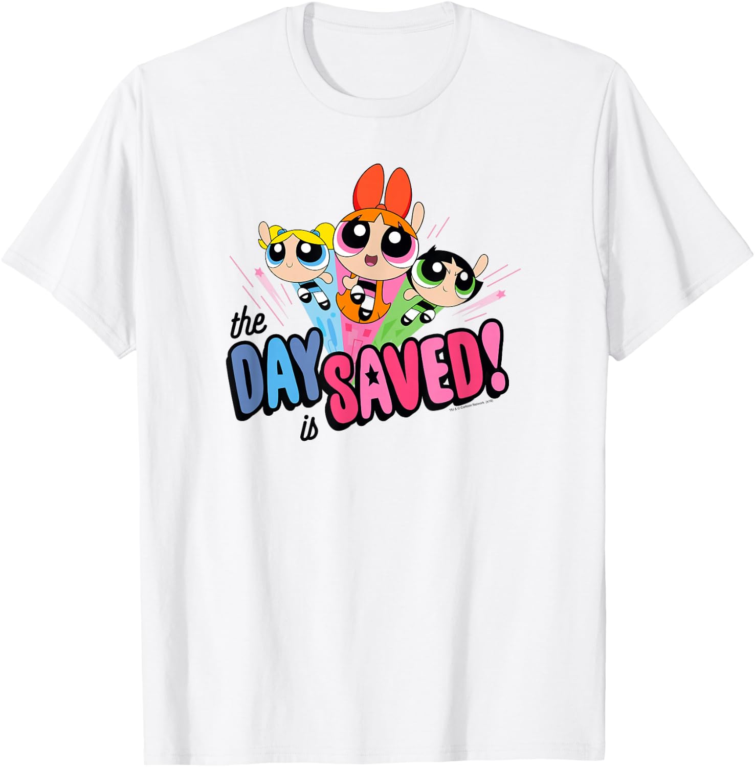 Powerpuff Girls The Day is Saved T-Shirt - T-Shirt | White