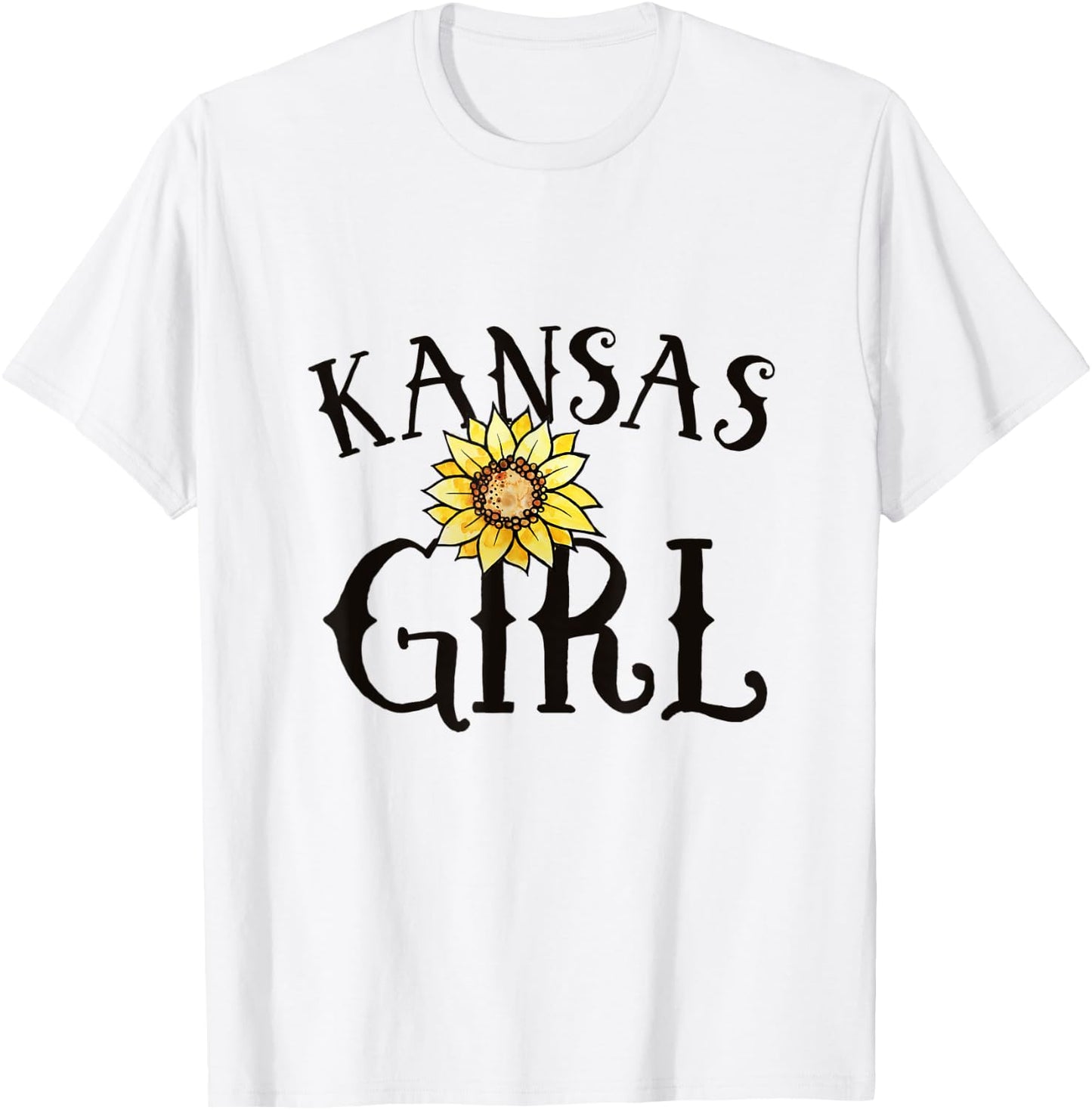 Kansas Girl Sunflowers T-Shirt - T-Shirt | White