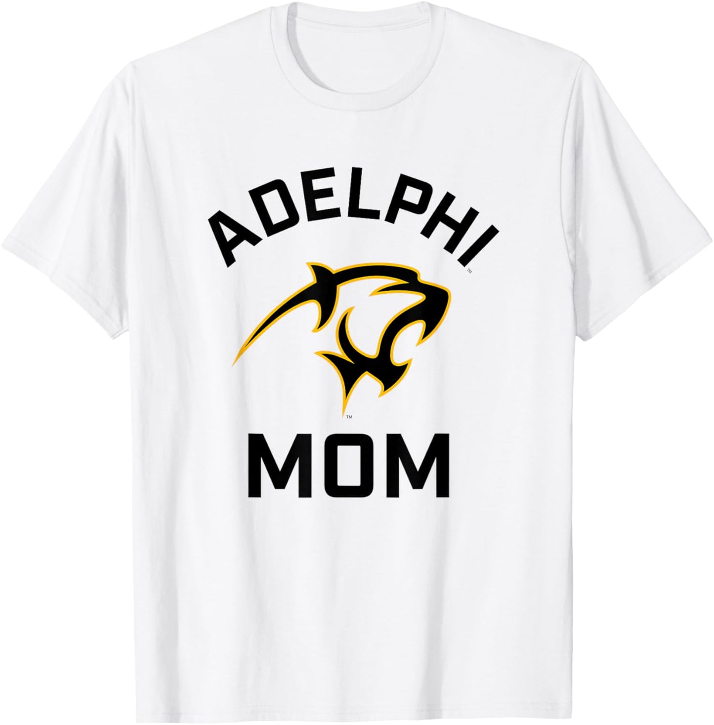 Adelphi University Panthers Arched Mom T-Shirt - T-Shirt | White