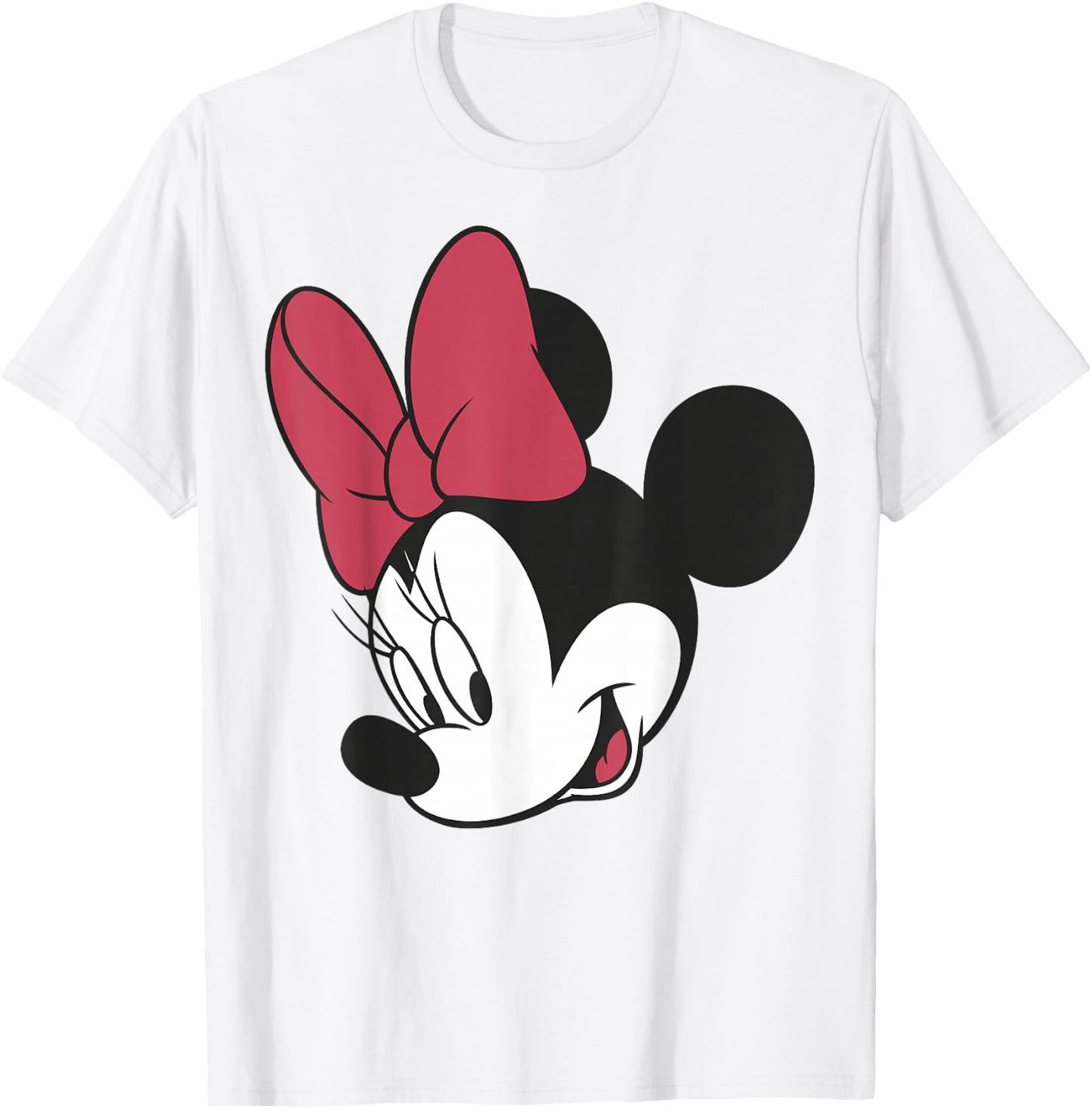 Disney Mickey And Friends Minnie Mouse Big Face T-Shirt - T-Shirt | White