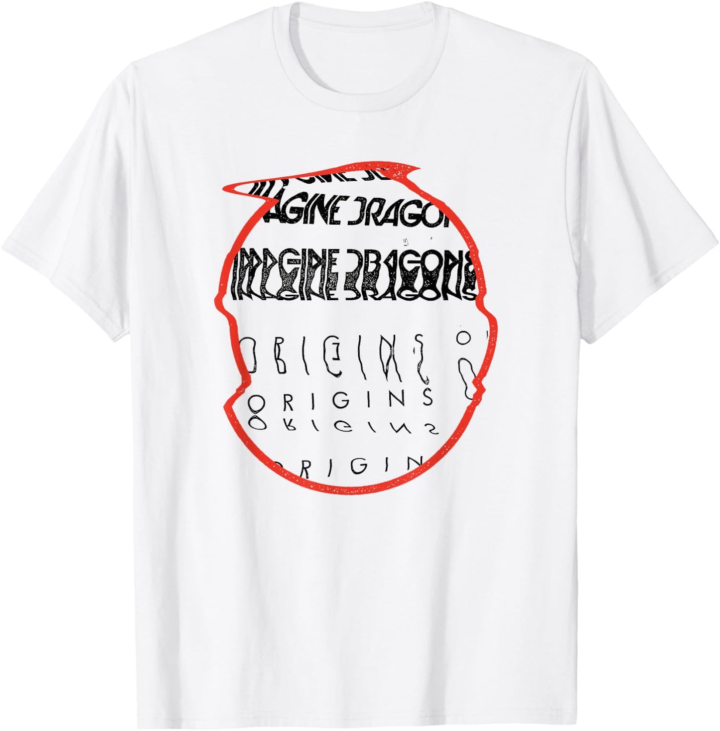 Imagine Dragons Origins Red Circle T-Shirt - T-Shirt | White