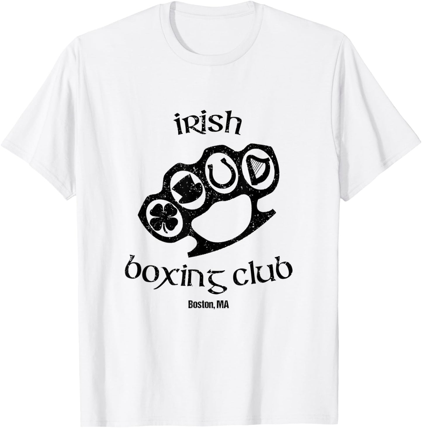 Great Irish Boxing Men Club Boston Fighting Pub St Patrick T-Shirt - T-Shirt | White