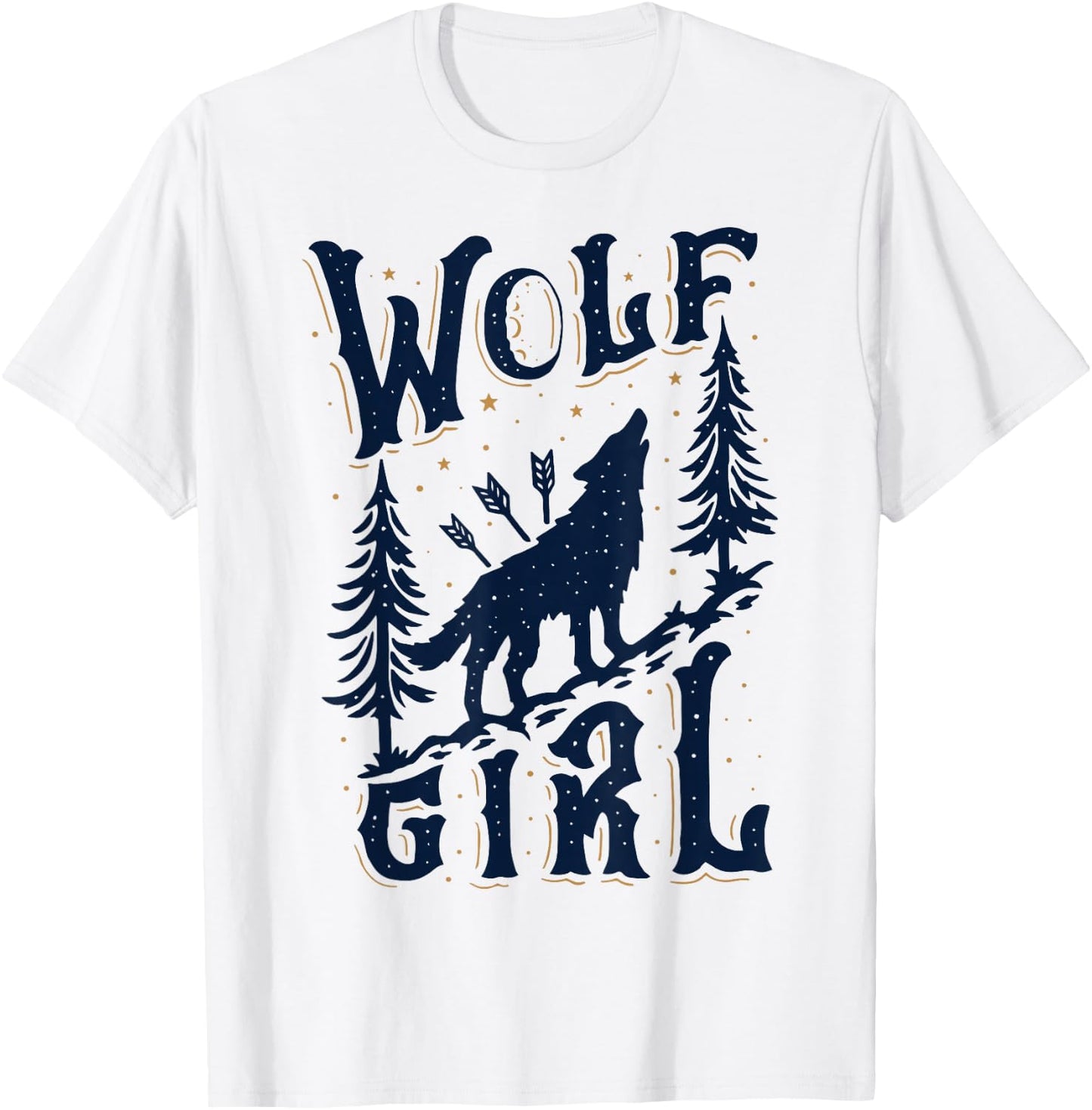 Wolf Girl Who Loves Wolves Funny Animal Lovers Gifts Women T-Shirt - T-Shirt | White