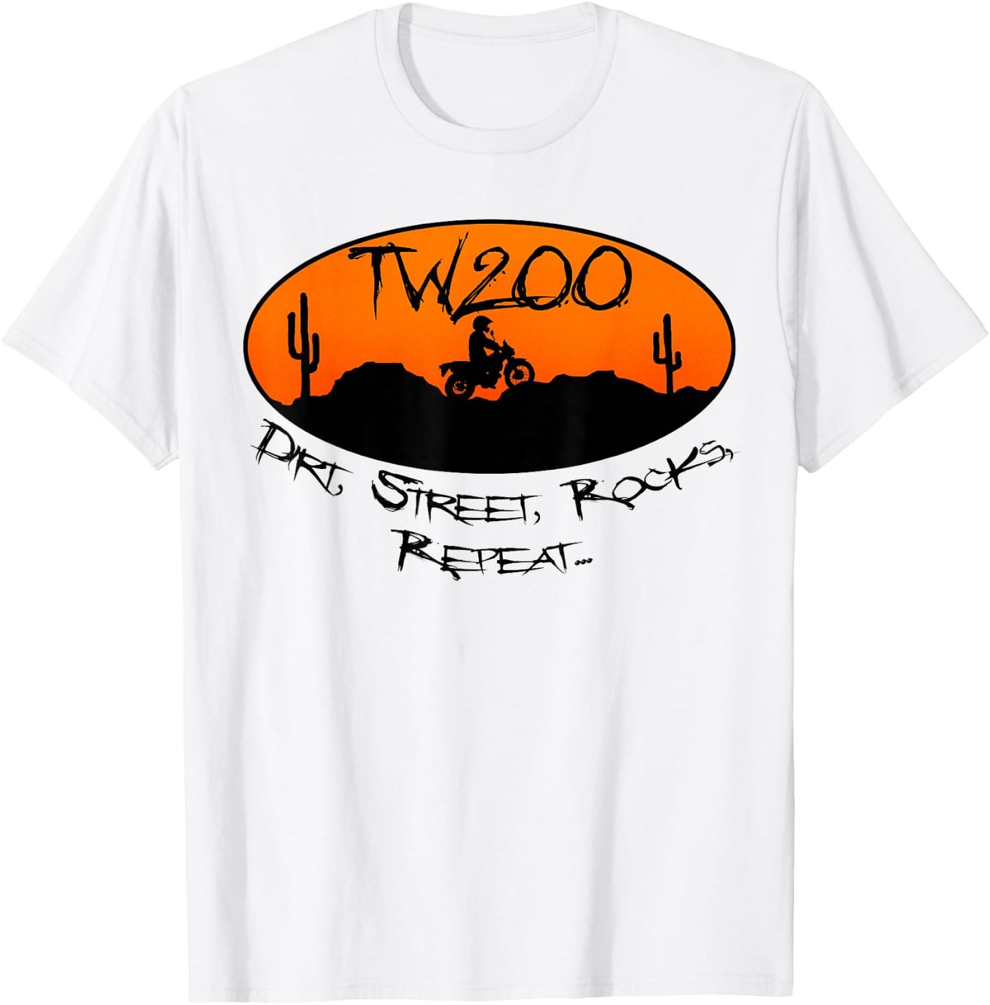 TW200 Trailway Enduro Motorcycle Dirt Repeat T-Shirt - T-Shirt | White