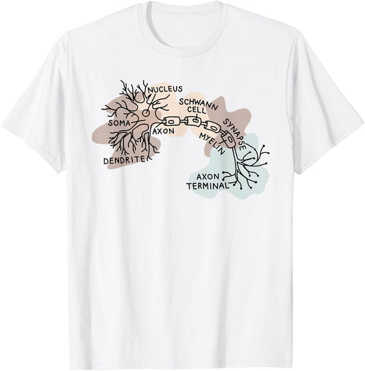 Neuroscience Neuro Neurologist Neurology Neuron Anatomy T-Shirt - T-Shirt | White